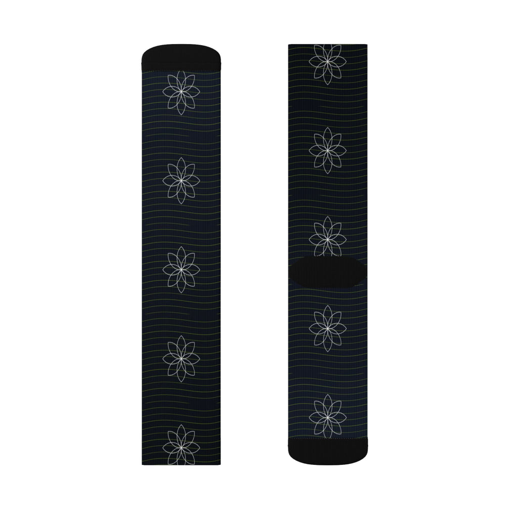 Yoga Volt Night Flow Lotus Athletic Crew Socks