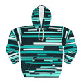 Teal Glitch Men's Pullover Hoodie