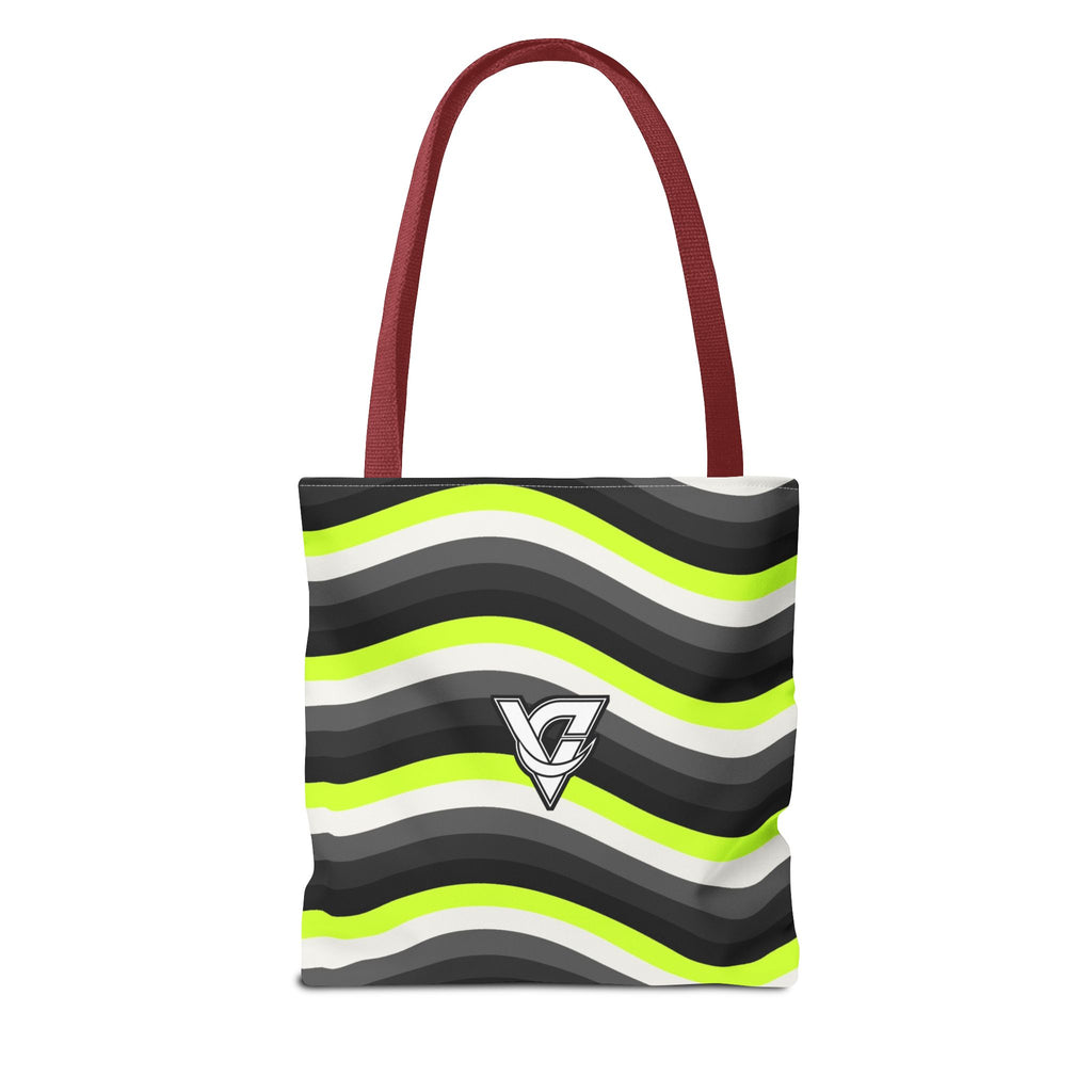 Graphite Wave Tote Bag — All-Over Print Gym & Everyday Tote