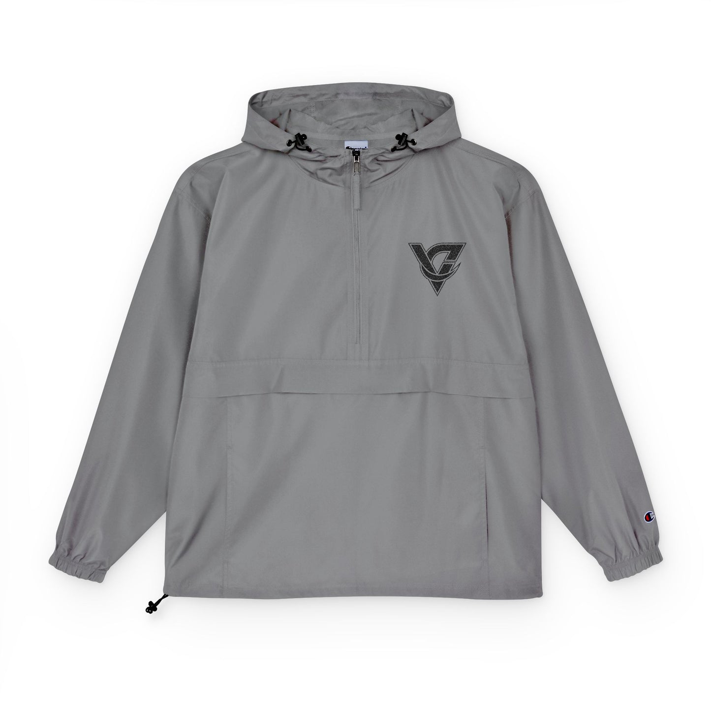 Packable Anorak Jacket — Lightweight Orange Windbreaker with Subtle Chest Logo