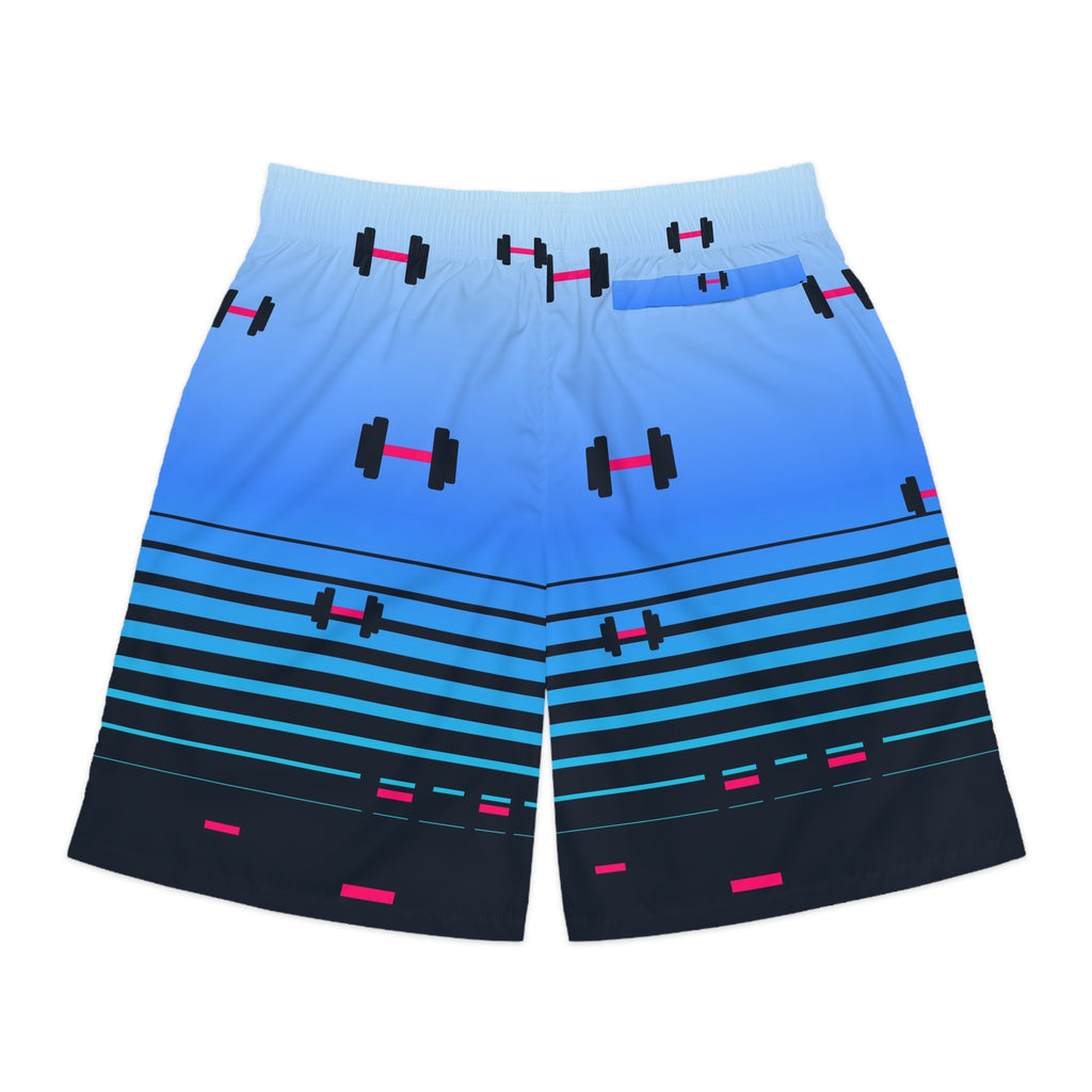 Training & Gym Arctic Neon Horizon Fade Men's Athletic Shorts with Pockets