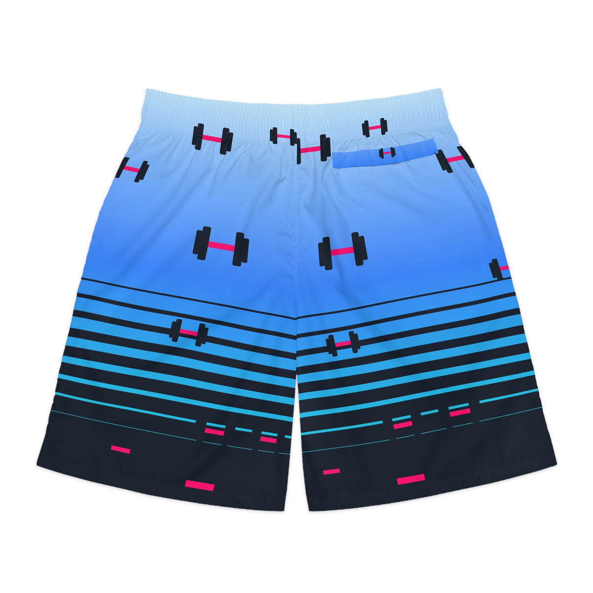 Training & Gym Arctic Neon Horizon Fade Men's Athletic Shorts with Pockets