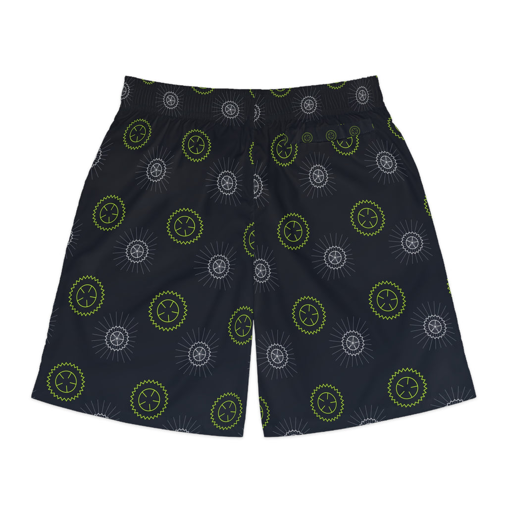 Cycling Volt Night Chainring Men's Athletic Shorts with Pockets