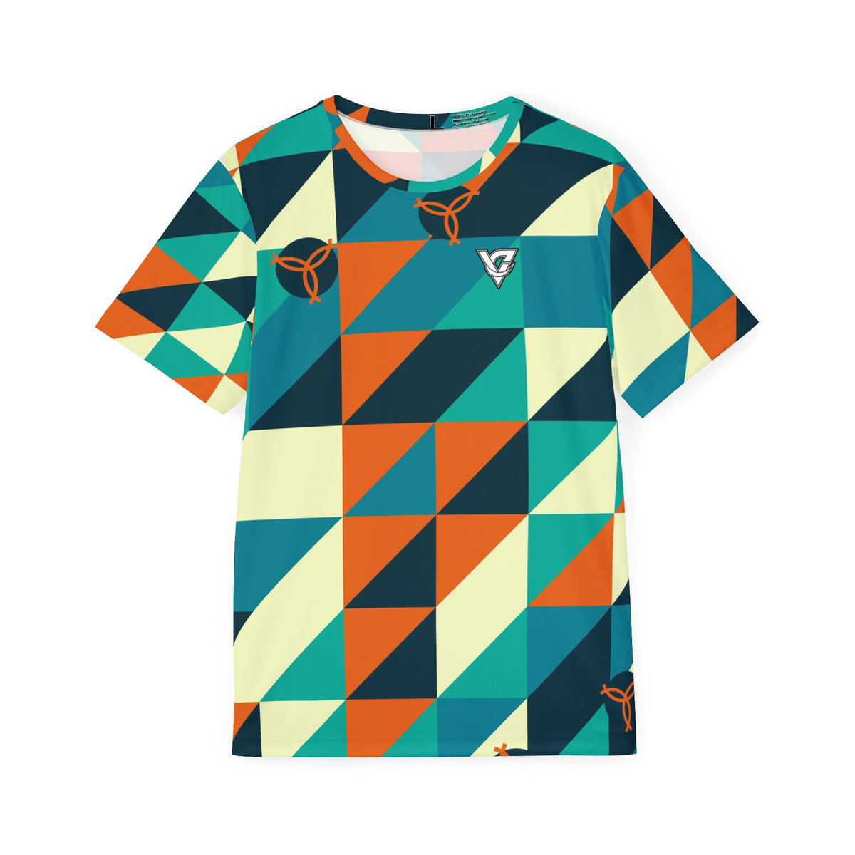 Volleyball Peacock Prism Block Men's Sports Jersey