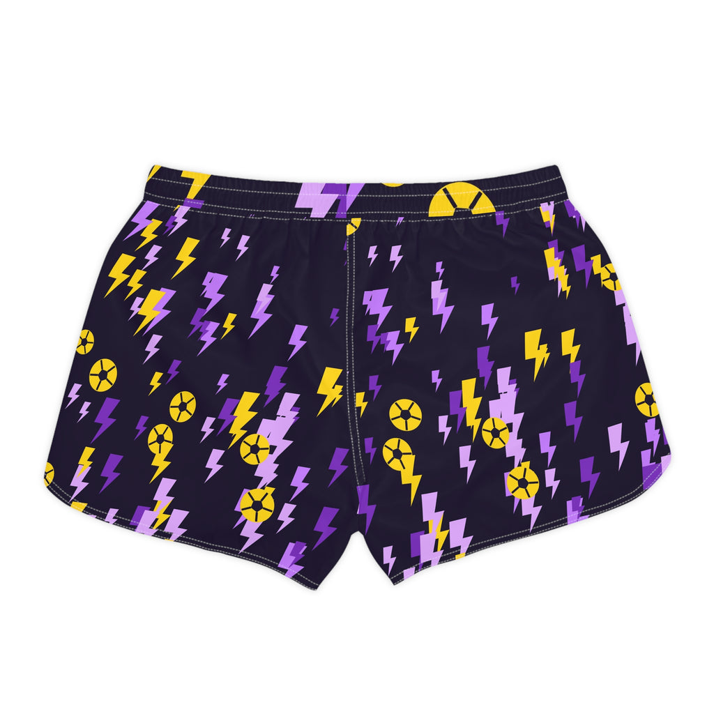 Soccer Ultra Grape Bolt Strike Women's Athletic Shorts with Pockets