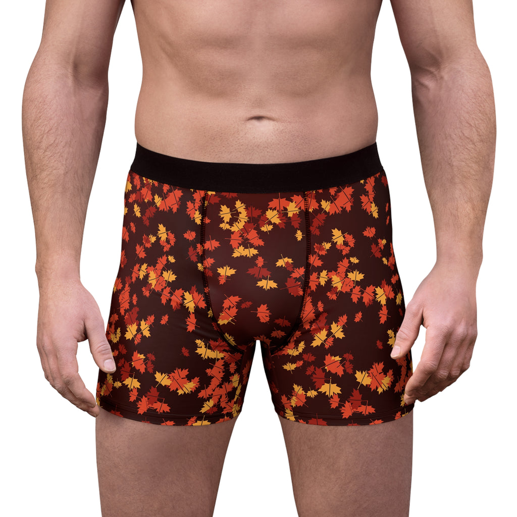 Maple Falling Leaves Men's Boxer Briefs — Performance Underwear