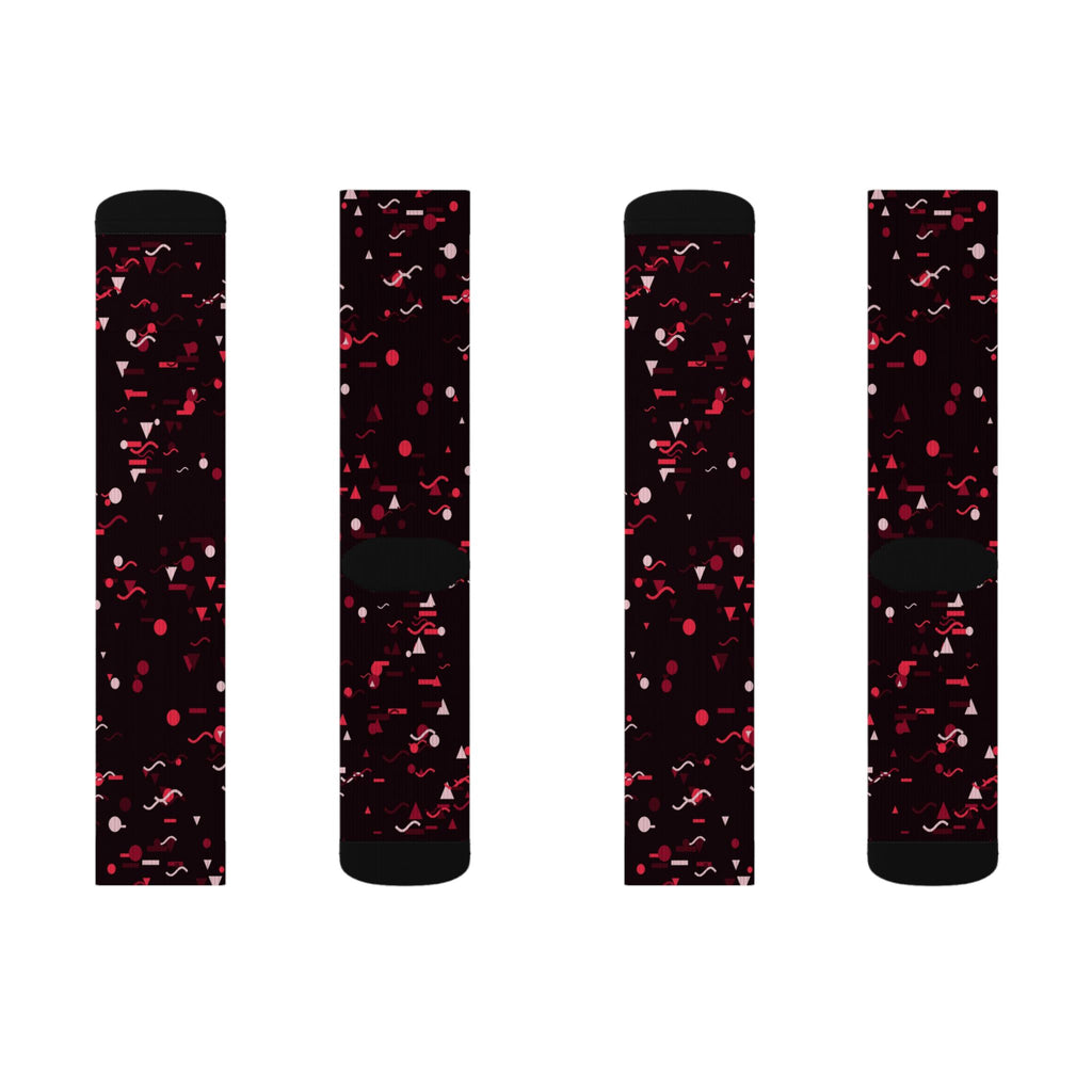 Cherry Confetti Athletic Crew Socks