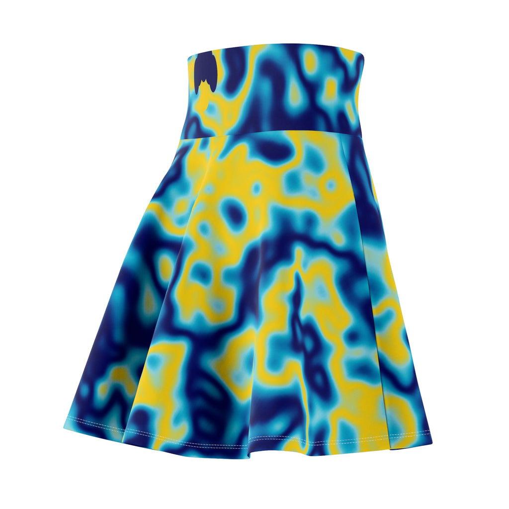 Yoga Cobalt Spark Marble Flow Women's Athletic Skater Skirt