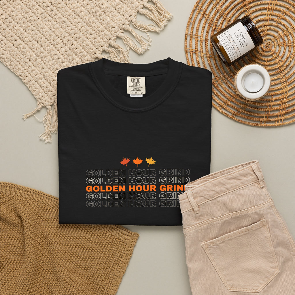 Golden Hour Grind Women's Garment-Dyed Graphic Tee