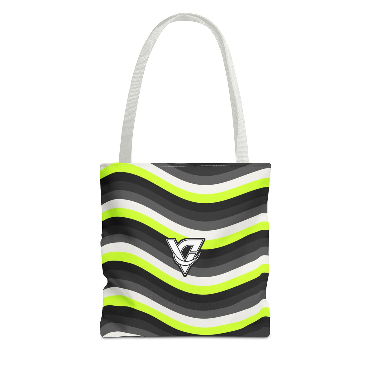 Graphite Wave Tote Bag — All-Over Print Gym & Everyday Tote