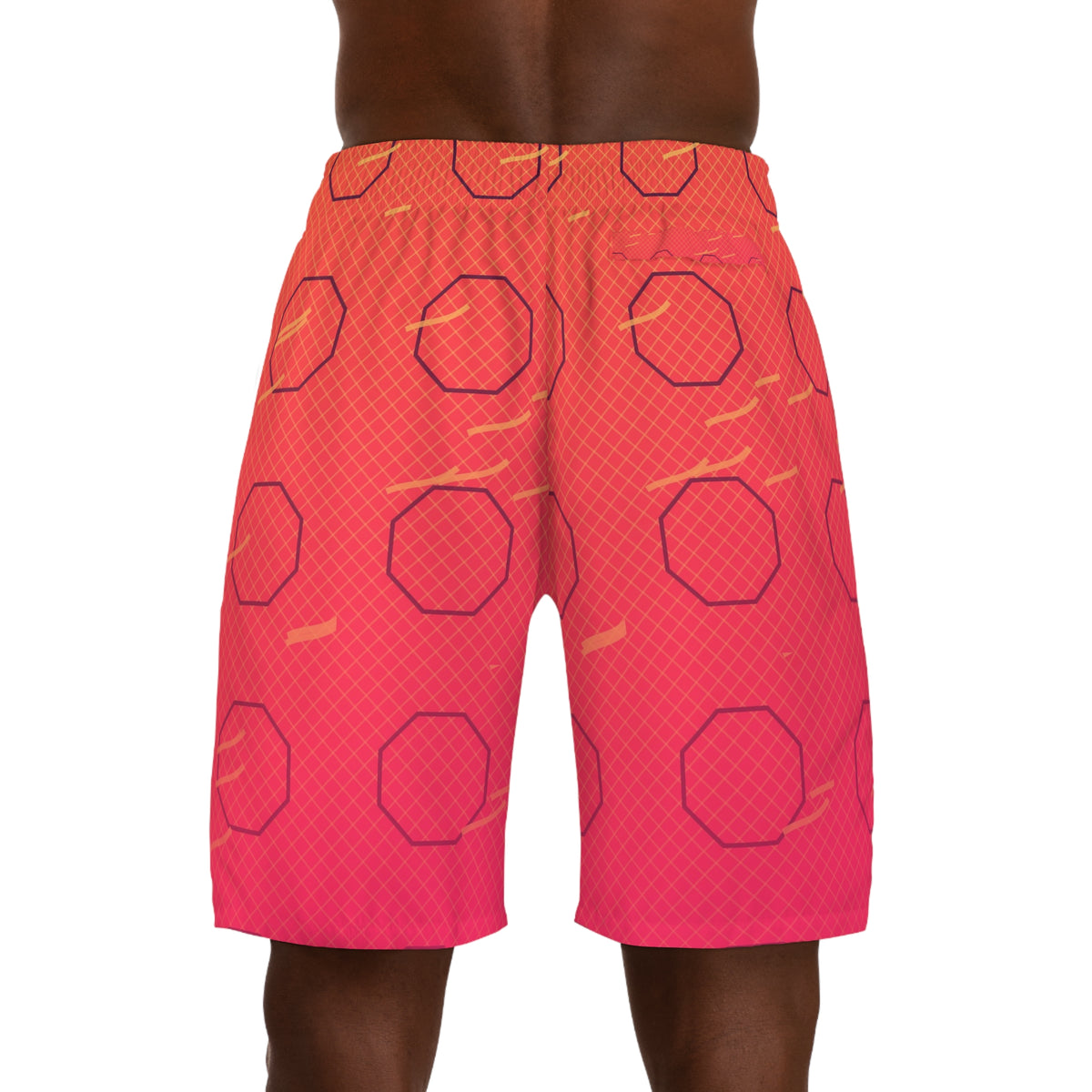Combat Sports Sunset Fade Cage Mesh Men's Athletic Shorts with Pockets