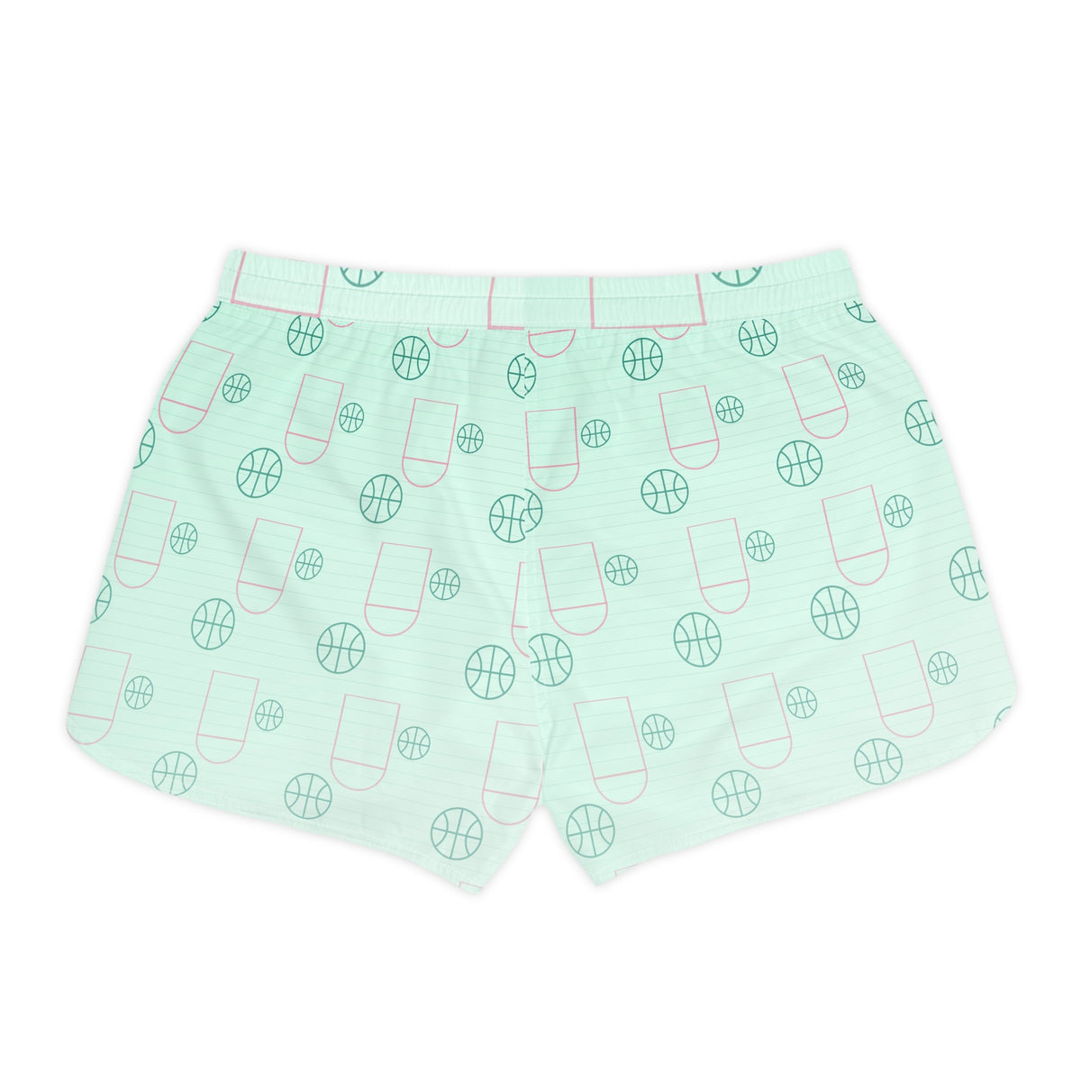 Basketball Mint Glow Court Seam Women's Athletic Shorts with Pockets