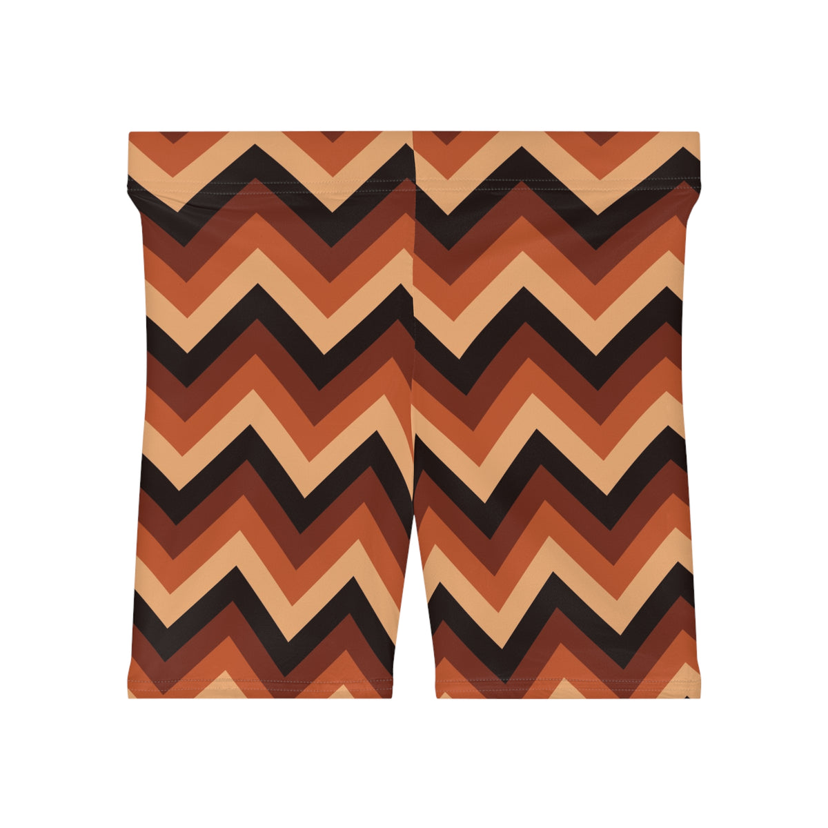 Auburn Chevron Women's Biker Shorts — High-Waist Workout Shorts