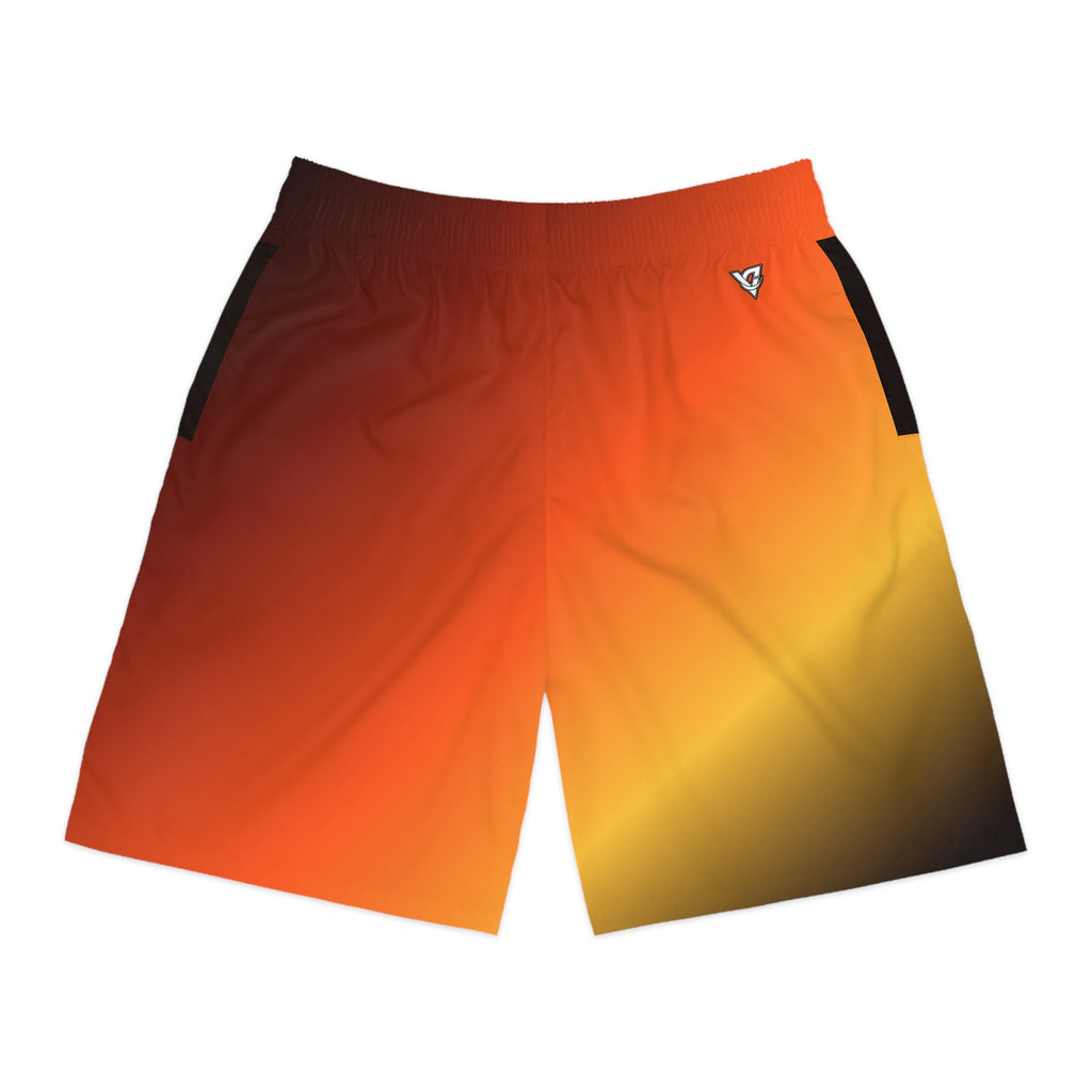 Men's Ember Ombre Performance Jogger Athletic Shorts with Pockets
