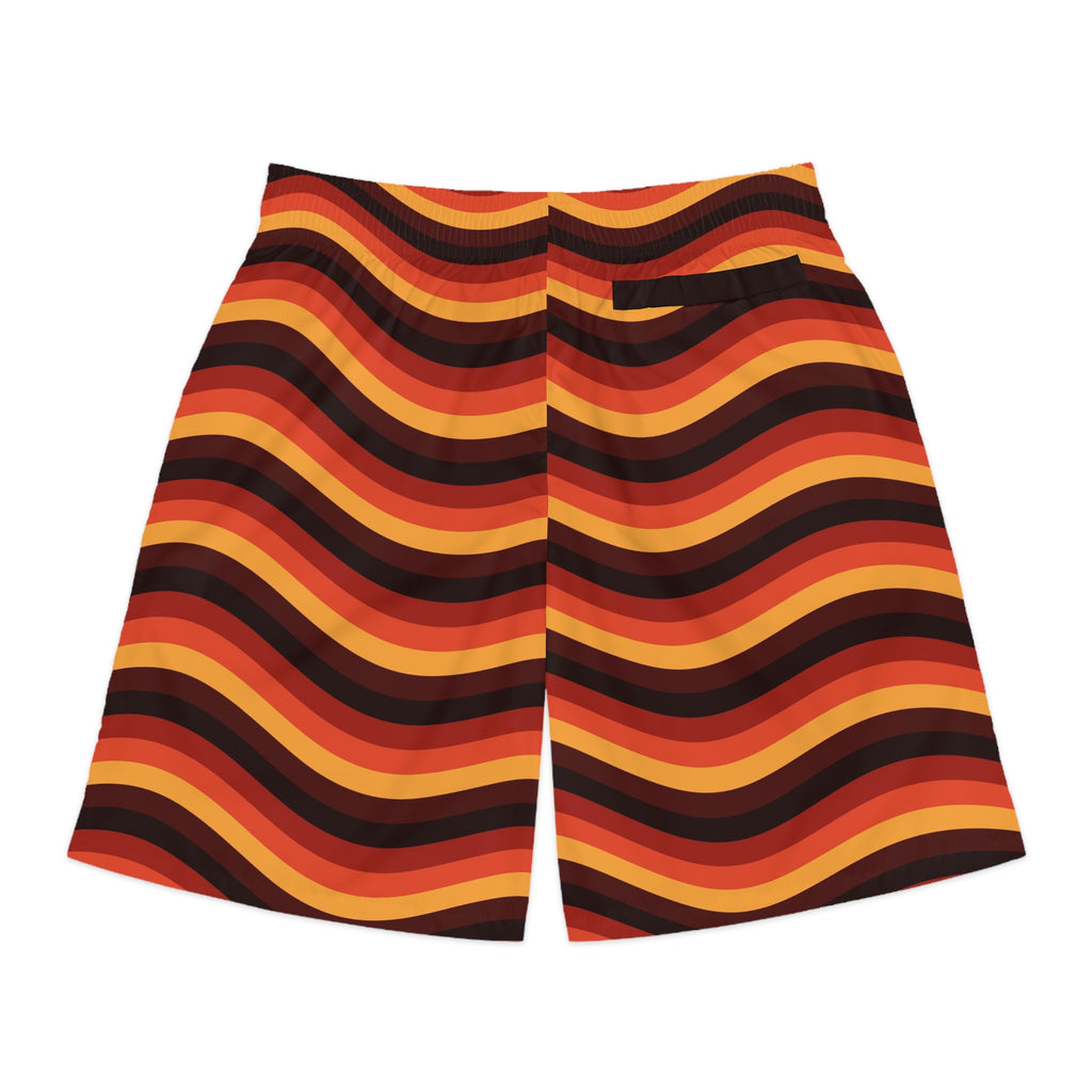 Men's Maple Wave Performance Jogger Athletic Shorts with Pockets