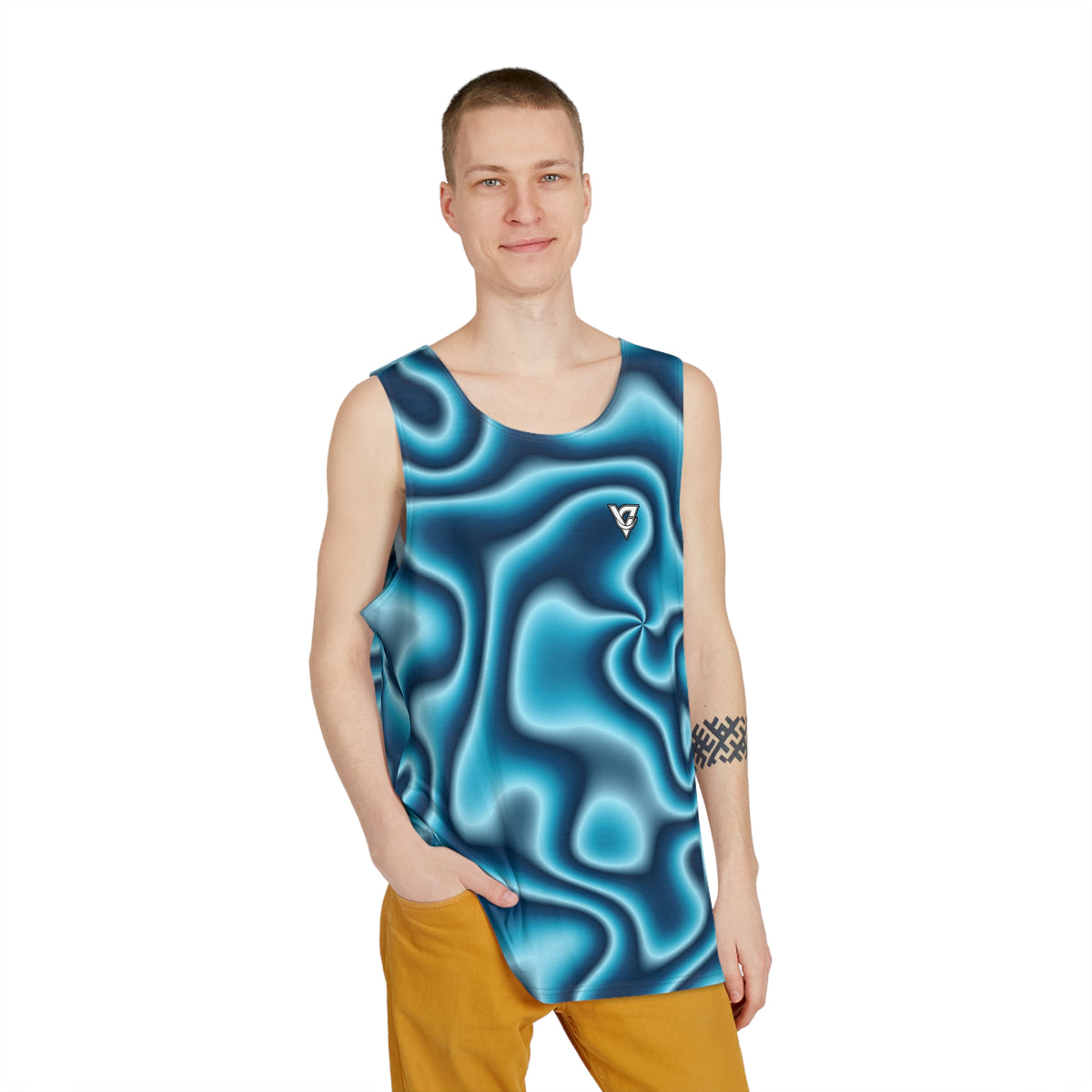 Ocean Tie-Dye Men's Athletic Tank