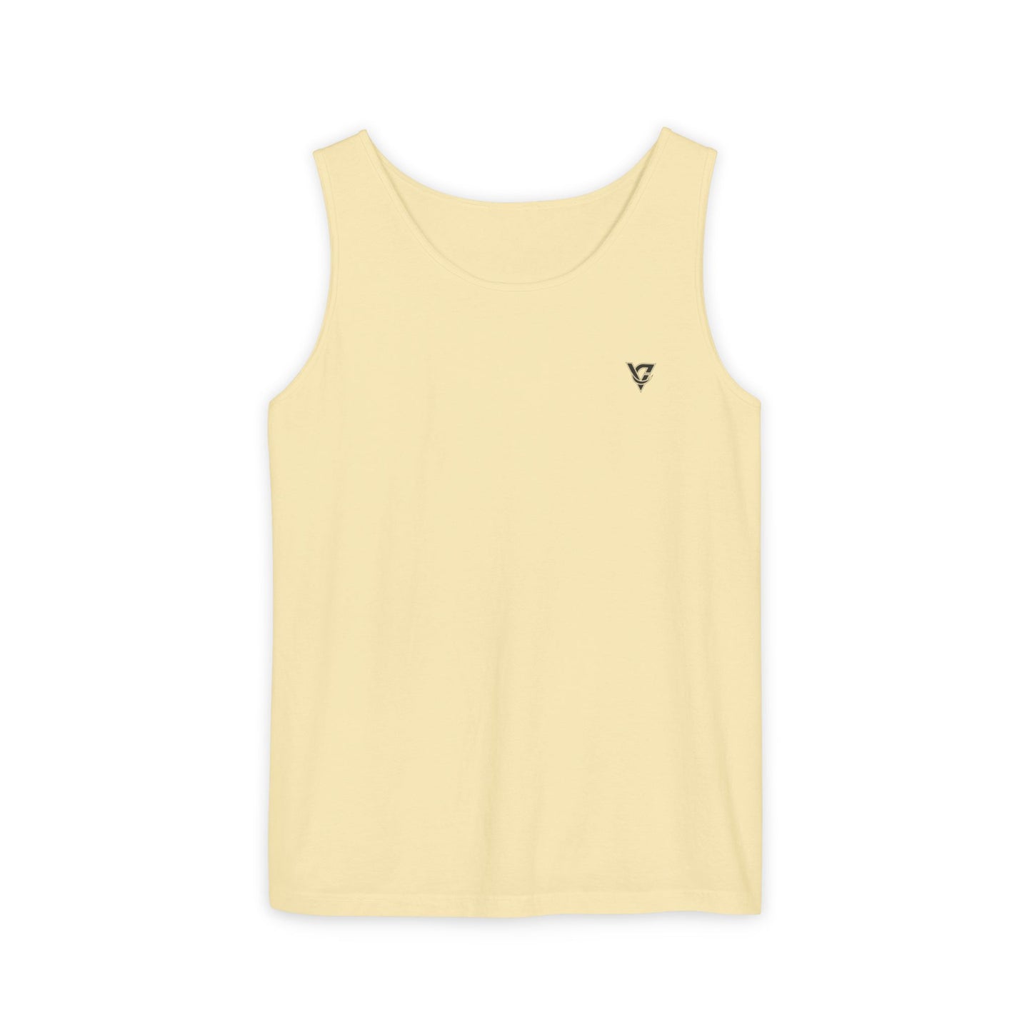 Minimal Geometric Triangle Logo Tank Top | Chest Emblem