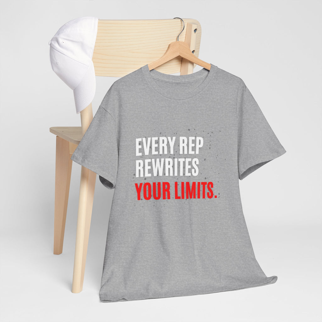 Every Rep Rewrites Your Limits | Motivational Gym T-Shirt