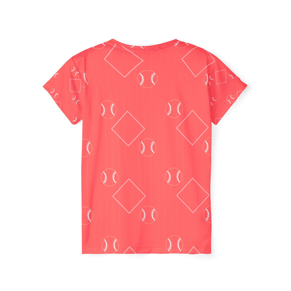 Baseball & Softball Hot Coral Diamond Stitch Women's Sports Jersey