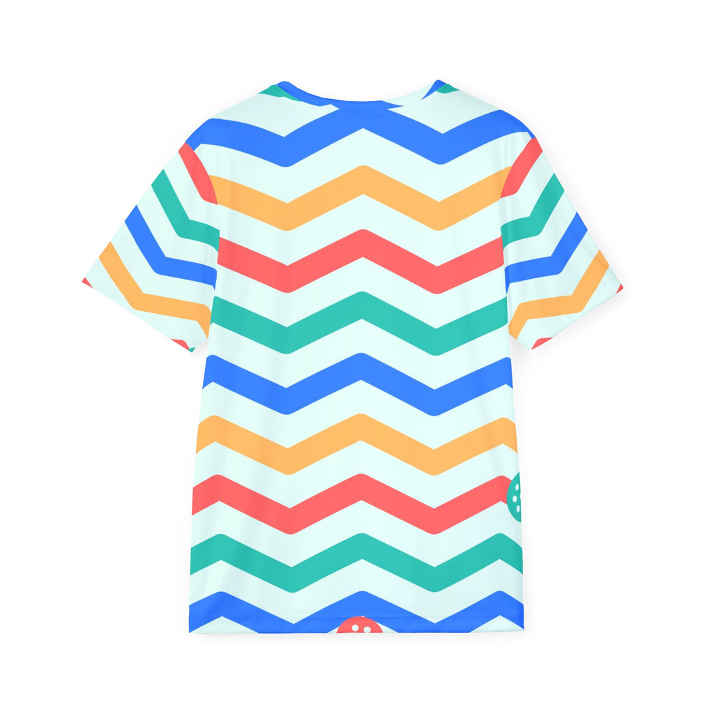 Pickleball Sea Glass Chevron Rush Men's Sports Jersey
