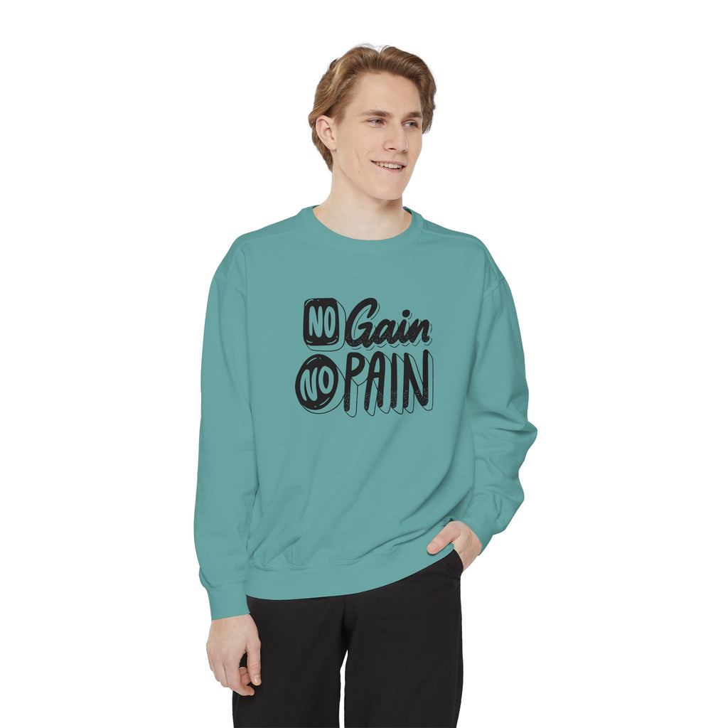 No Gain No Pain Sweatshirt | Motivational Fitness Crewneck