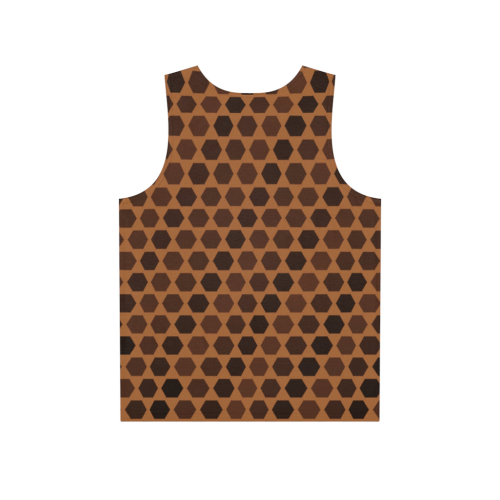 Chestnut Hex Grid Men's Athletic Tank