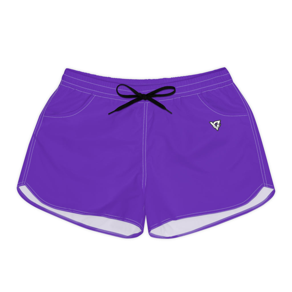 Vantacore Solid Purple Women's Athletic Shorts with Pockets