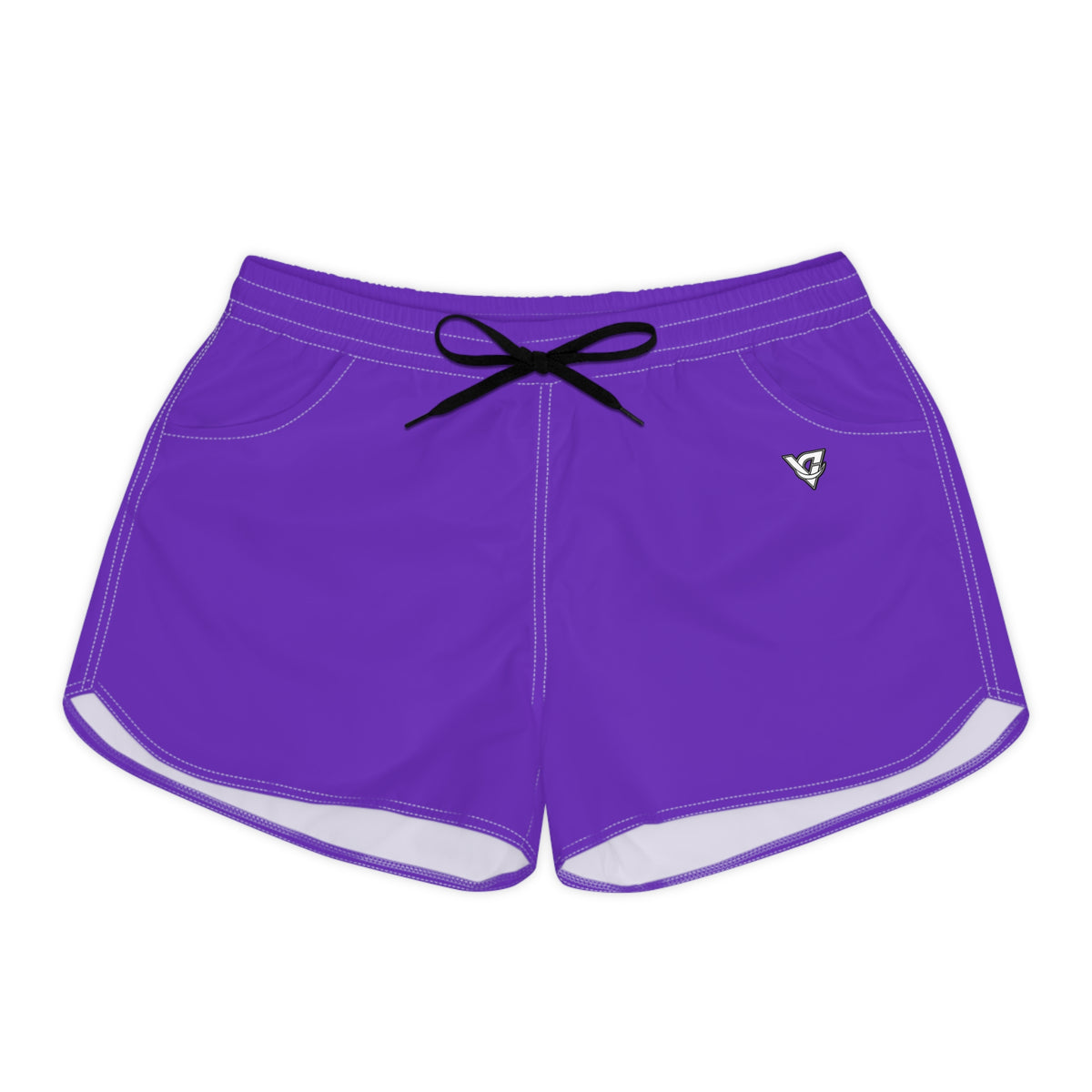 Vantacore Solid Purple Women's Athletic Shorts with Pockets