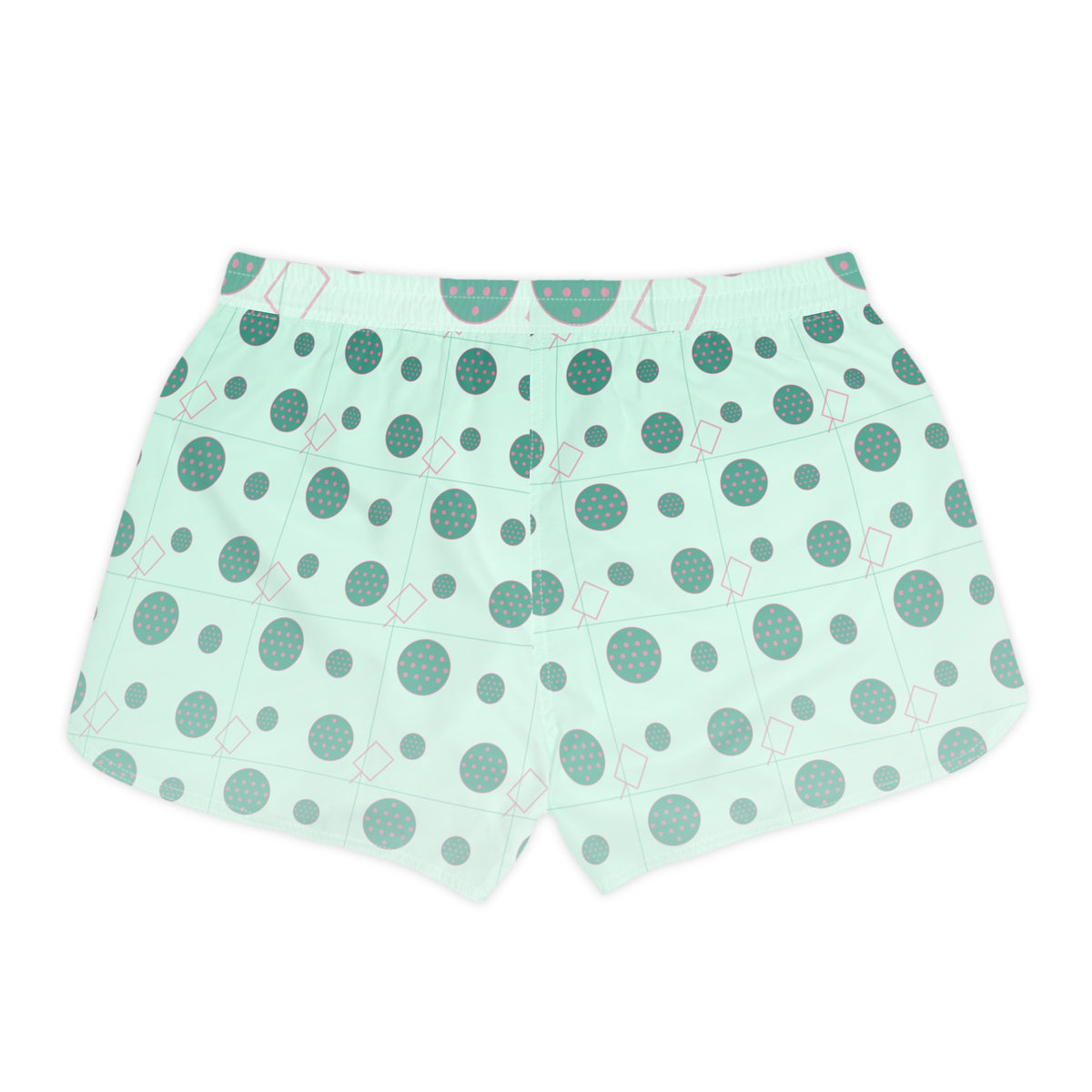 Pickleball Mint Glow Dink Dot Women's Athletic Shorts with Pockets
