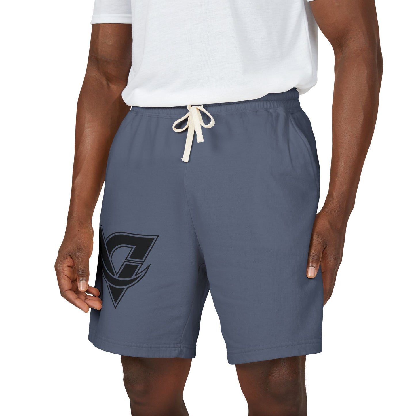Lightweight Fleece Sweat Shorts — Retro V Logo Casual Lounge Shorts