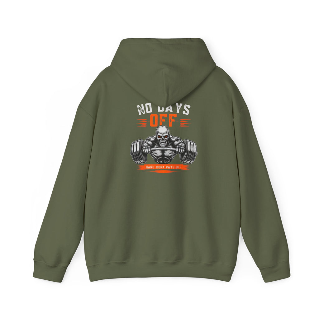 No Days Off | Heavy Hooded Sweatshirt