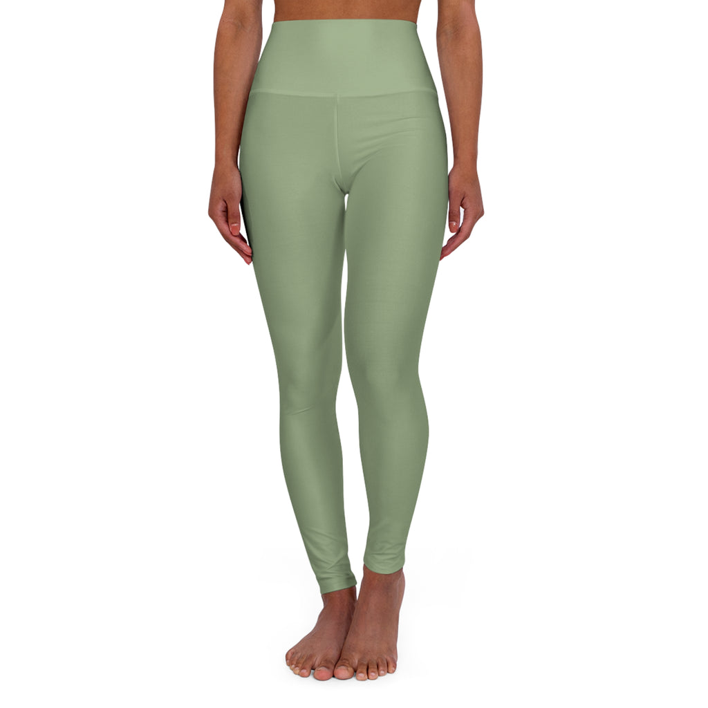 Sage Green Essential High-Waisted Yoga Leggings