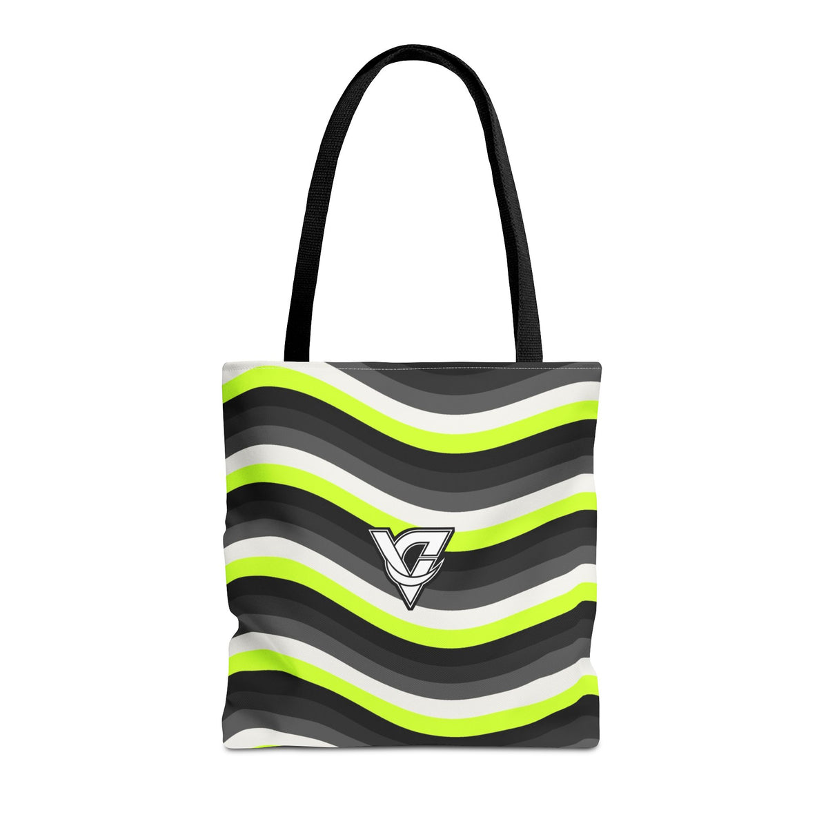 Graphite Wave Tote Bag — All-Over Print Gym & Everyday Tote