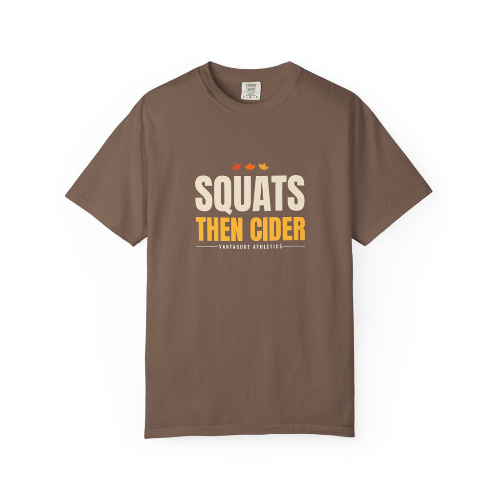 Squats Then Cider | Women's Garment-Dyed Graphic Tee