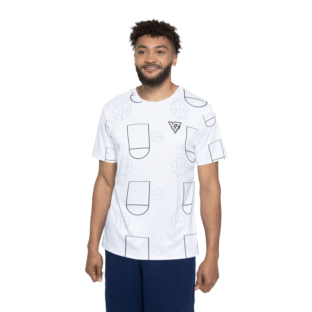 Basketball Arctic White Court Seam Men's Sports Jersey