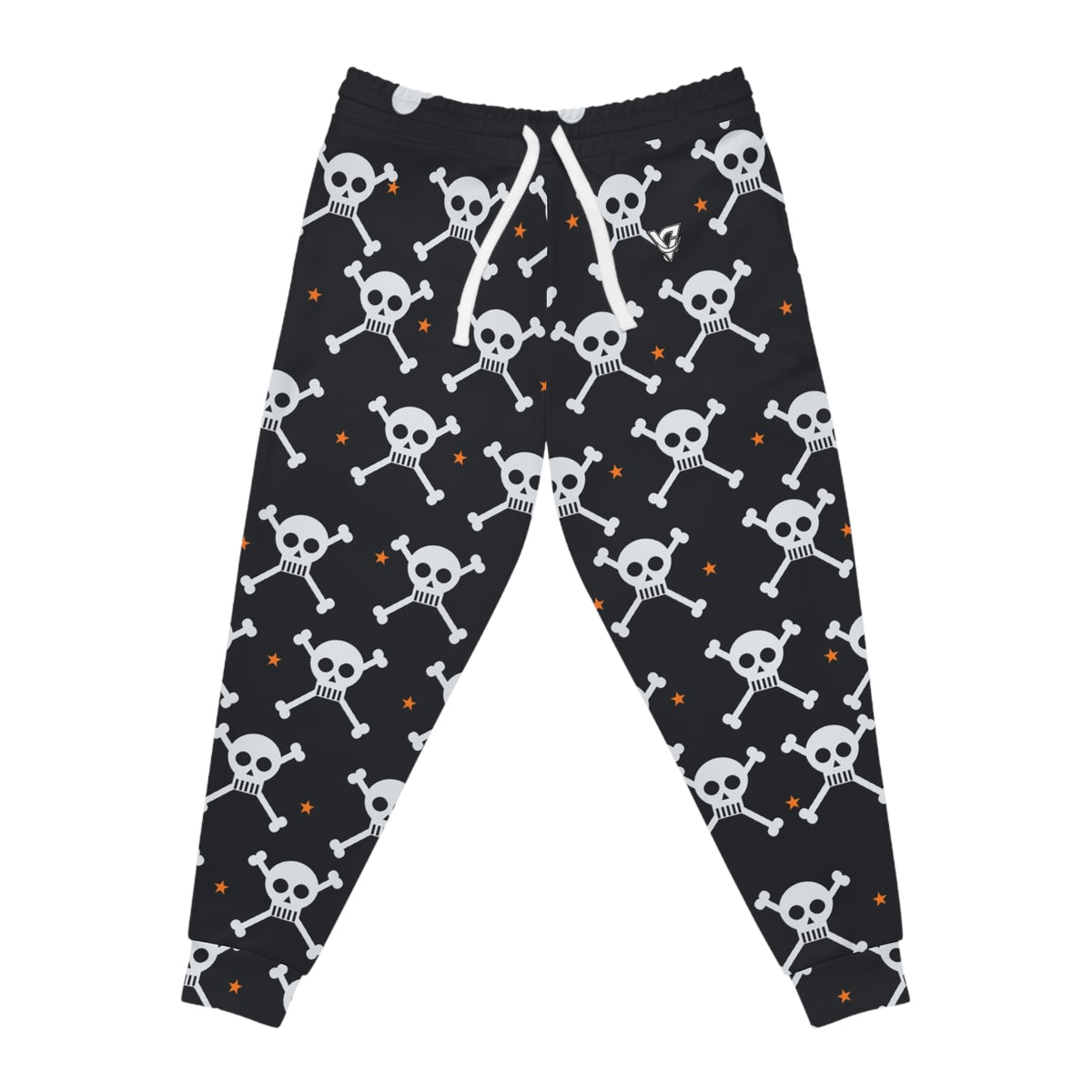 Halloween Graveyard Grey Skull & Crossbones Men's Joggers – All-Over Print Athletic Jogger Pants