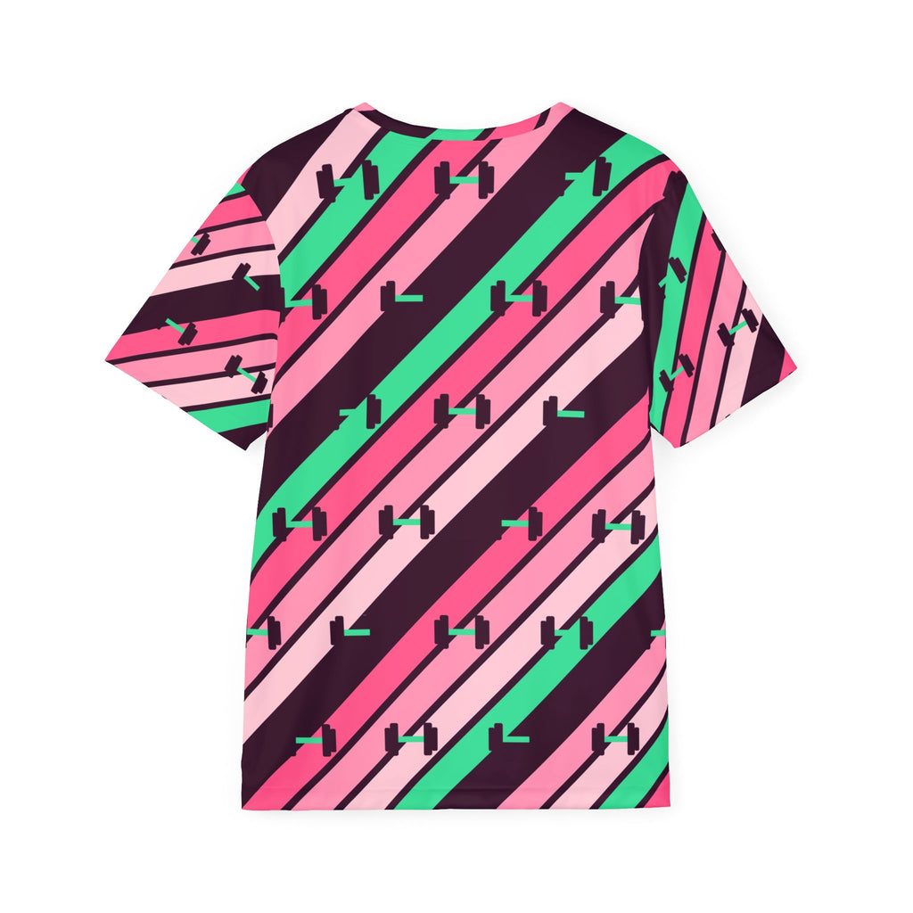 Training & Gym Flamingo Fizz Stripe Surge Men's Sports Jersey