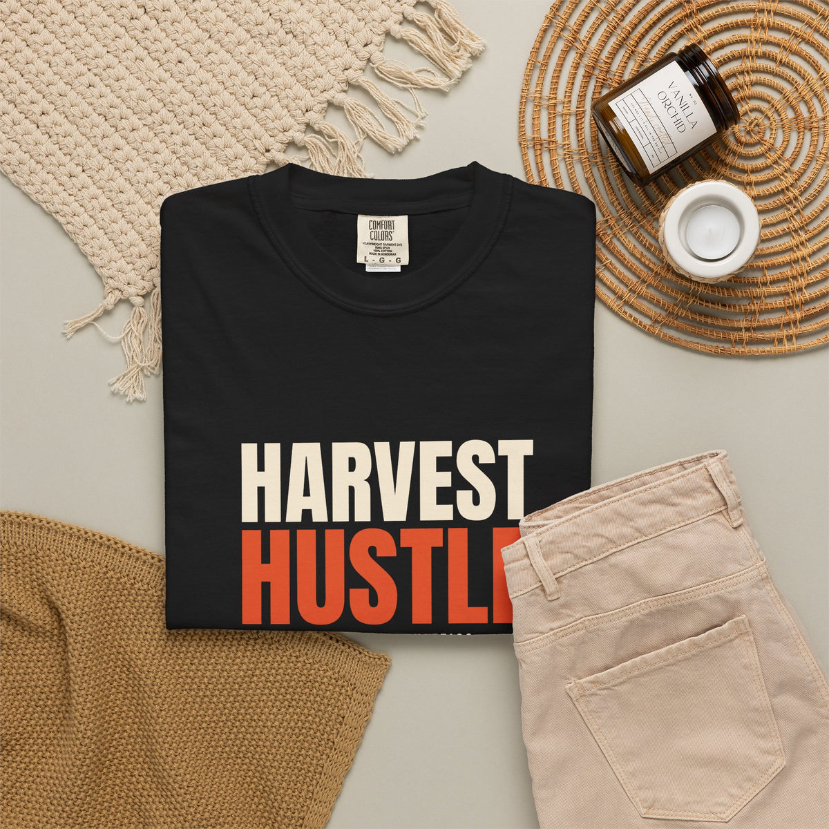 Harvest Hustle | Women's Garment-Dyed Graphic Tee