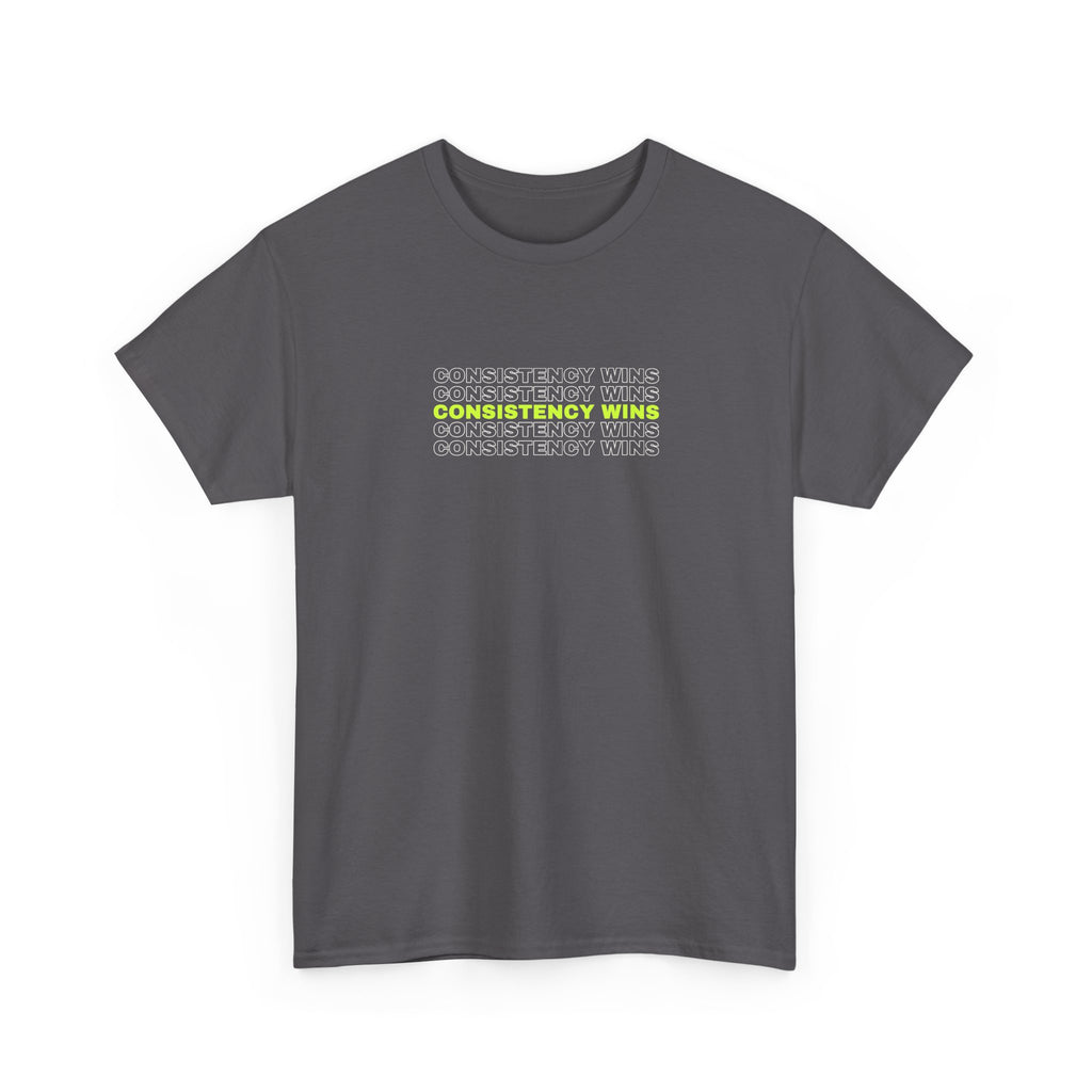 Consistency Wins | Men's Graphic Gym T-Shirt