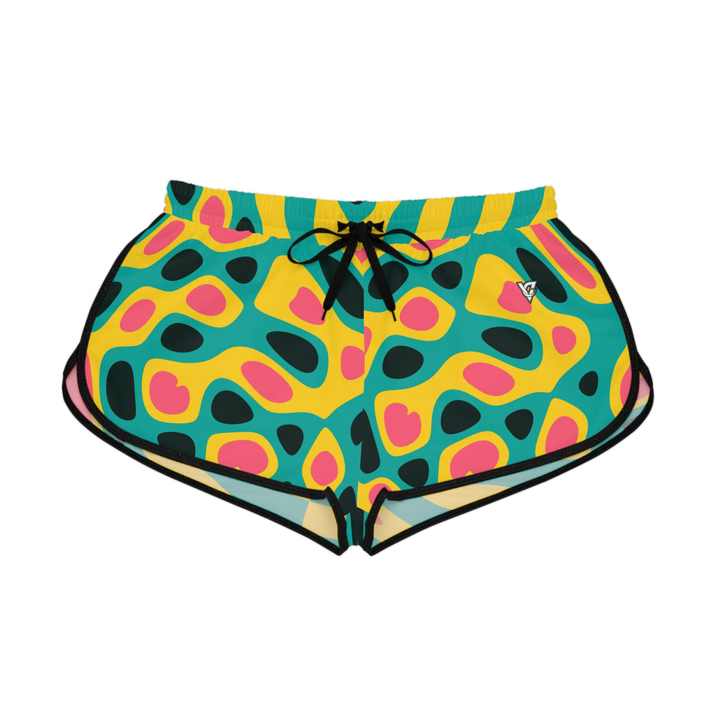 Women's Tropic Ripple Relaxed Shorts — All-Over Print Running & Workout Shorts
