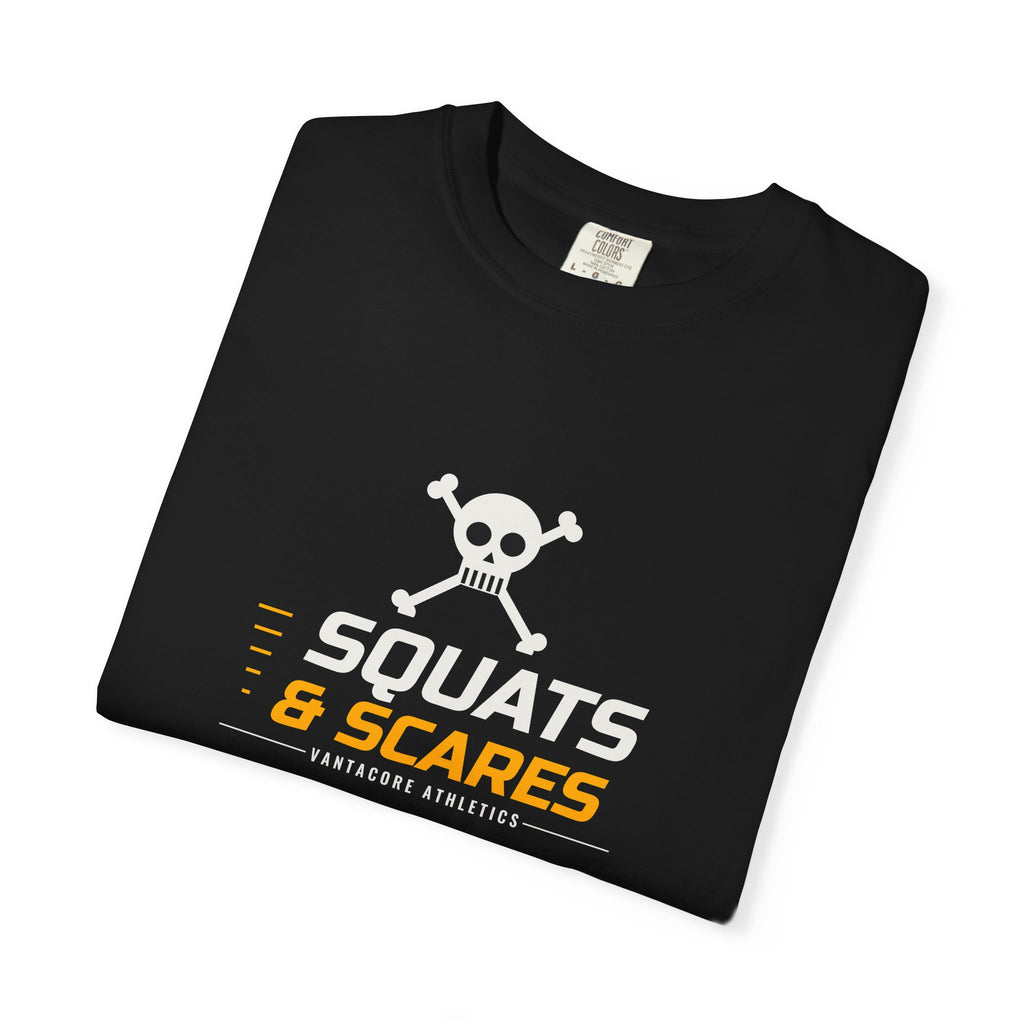 Squats & Scares | Women's Halloween Garment-Dyed Graphic Tee