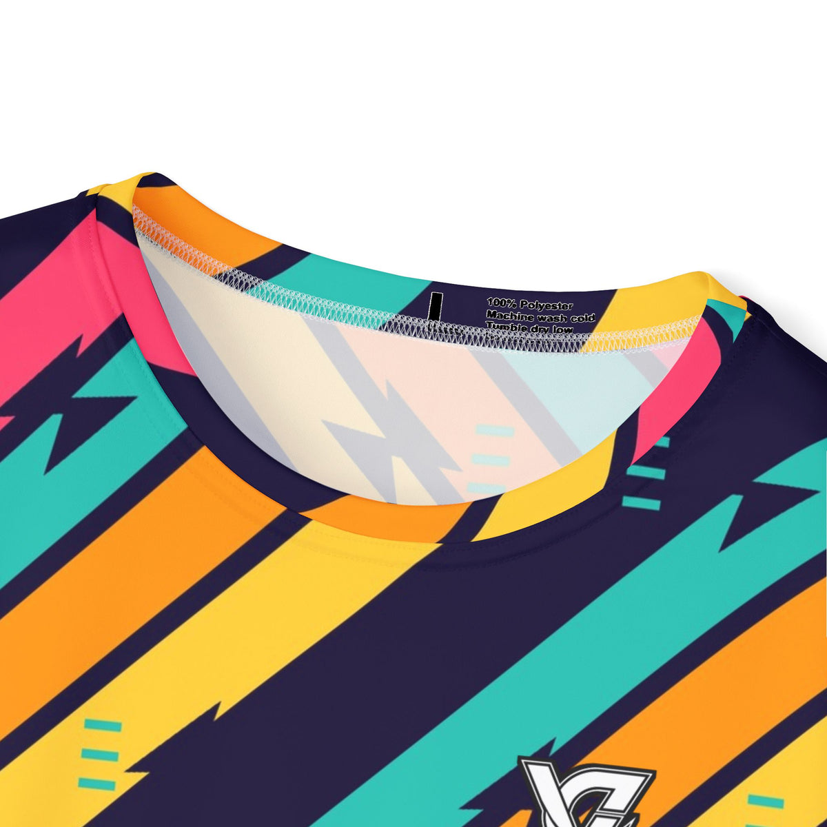 Running Electric Mango Stripe Surge Men's Sports Jersey