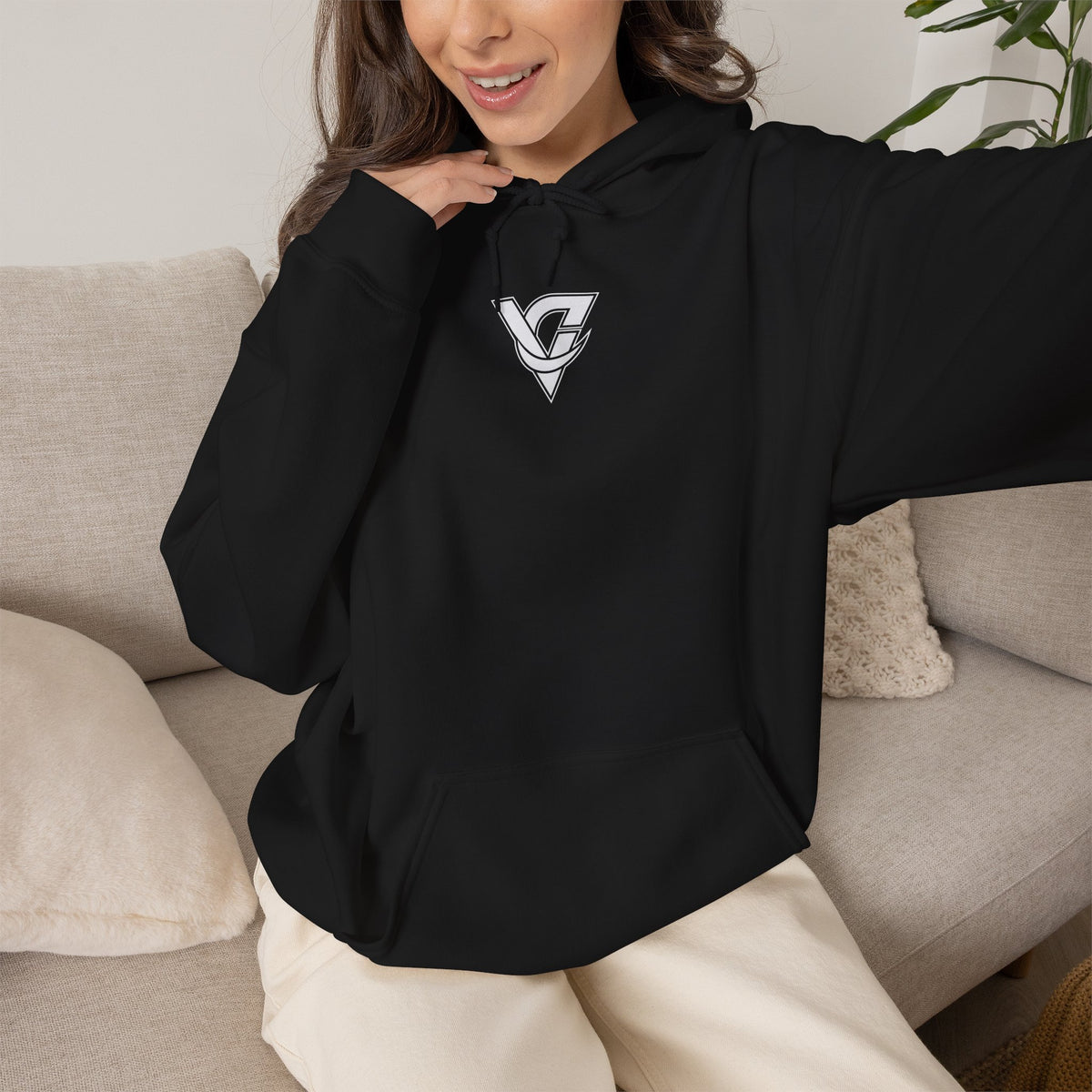 VANTACORE Vintage Logo Hoodie — Distressed Arch Back Pullover