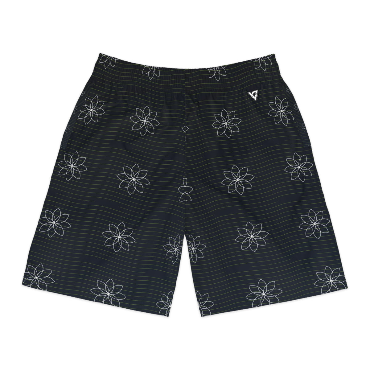 Yoga Volt Night Flow Lotus Men's Athletic Shorts with Pockets