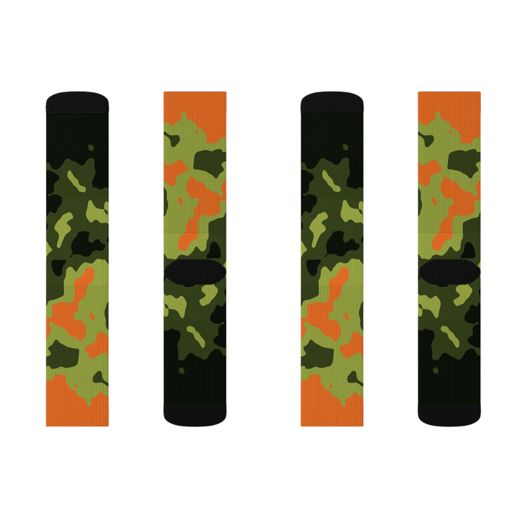 Moss Flame Magma Athletic Crew Socks