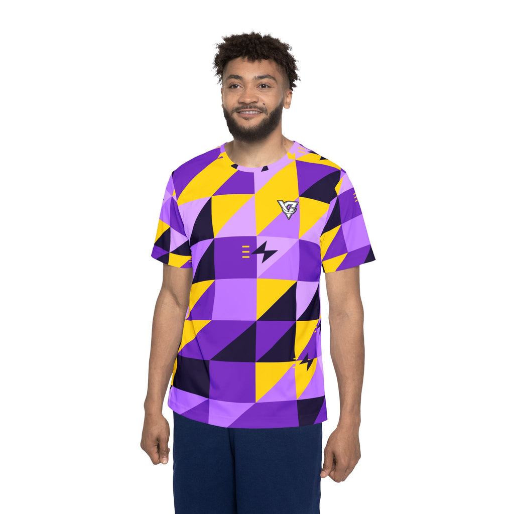 Running Ultra Grape Prism Block Men's Sports Jersey