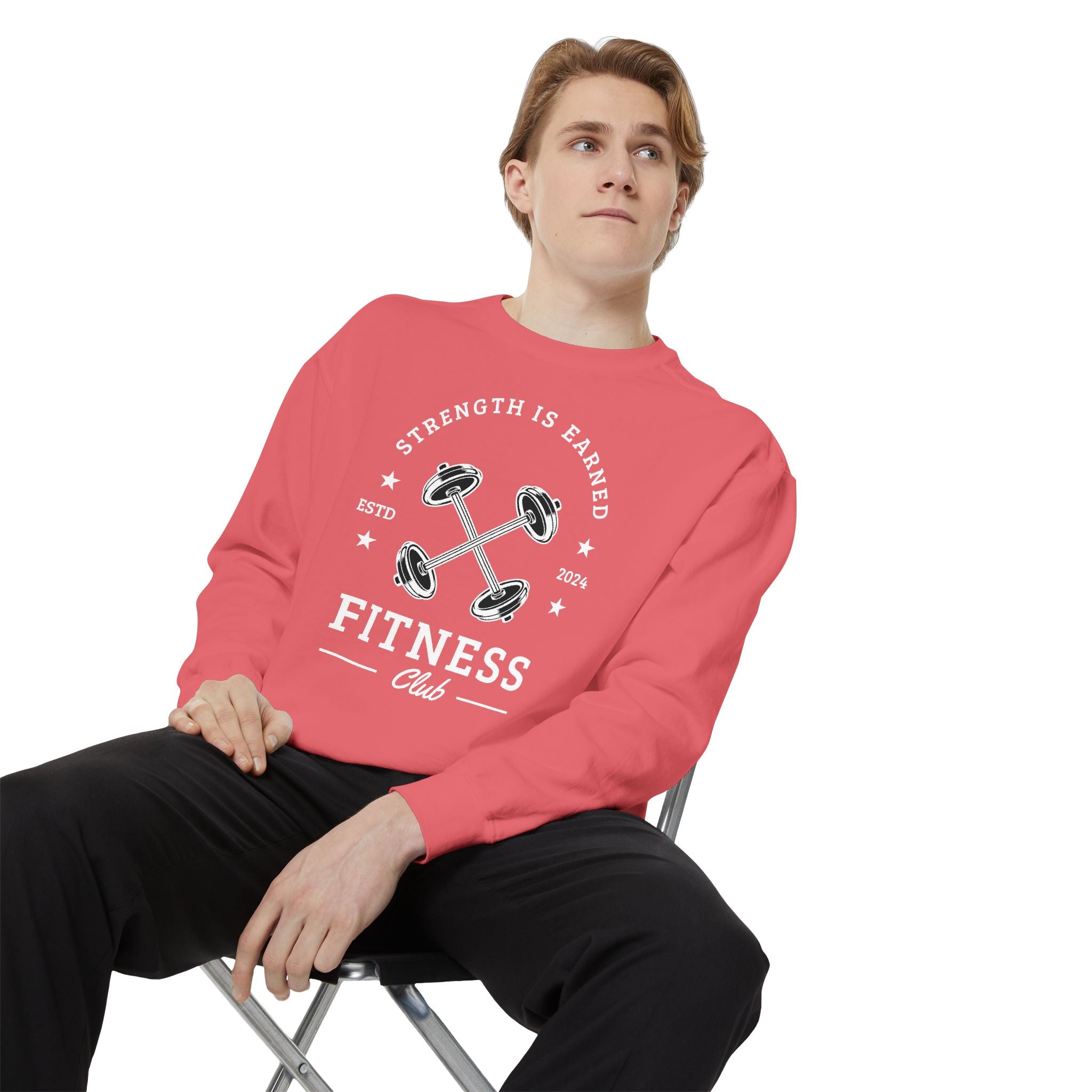 Fitness Club Sweatshirt | "Strength Is Earned" Crewneck