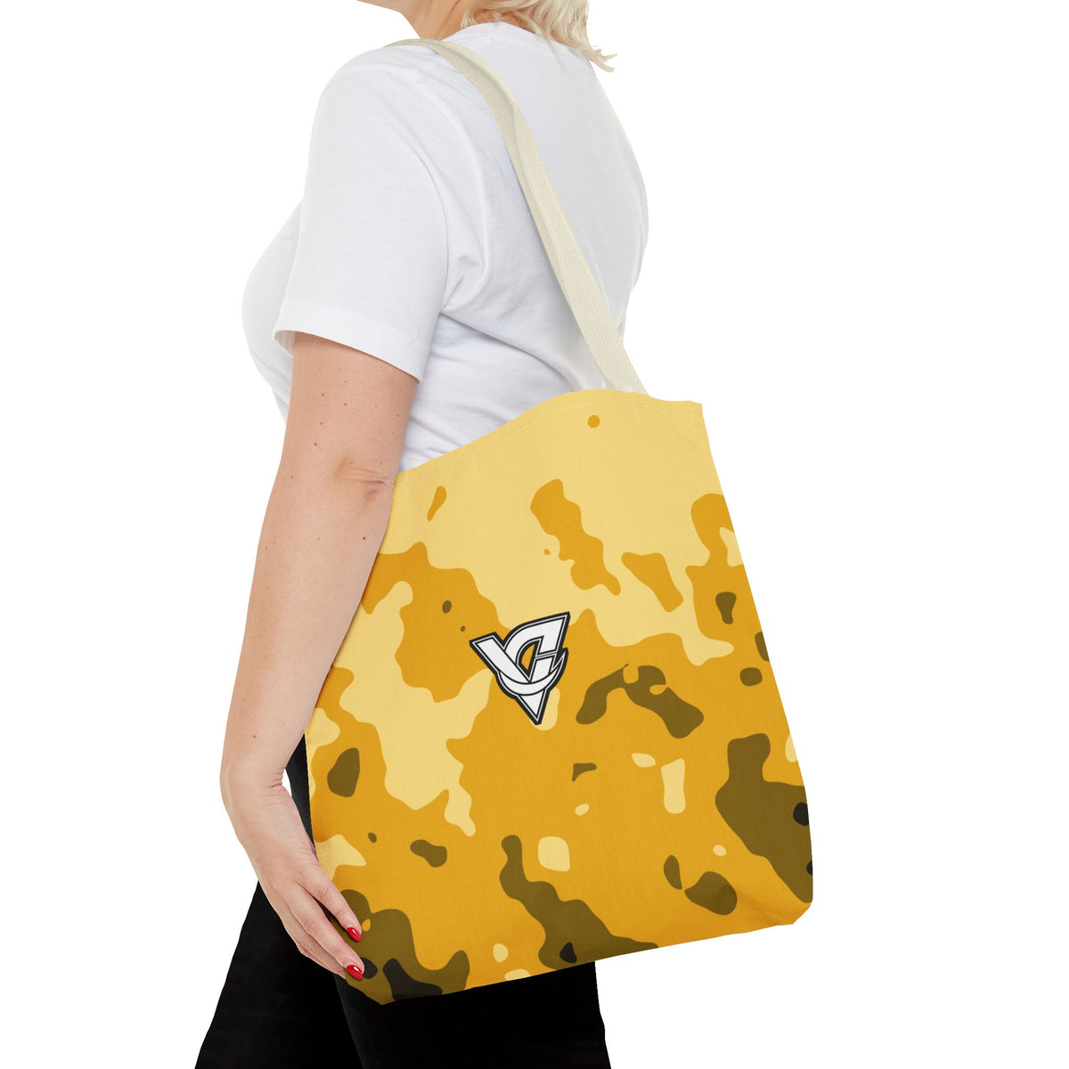 Mustard Magma Tote Bag — All-Over Print Gym & Everyday Tote