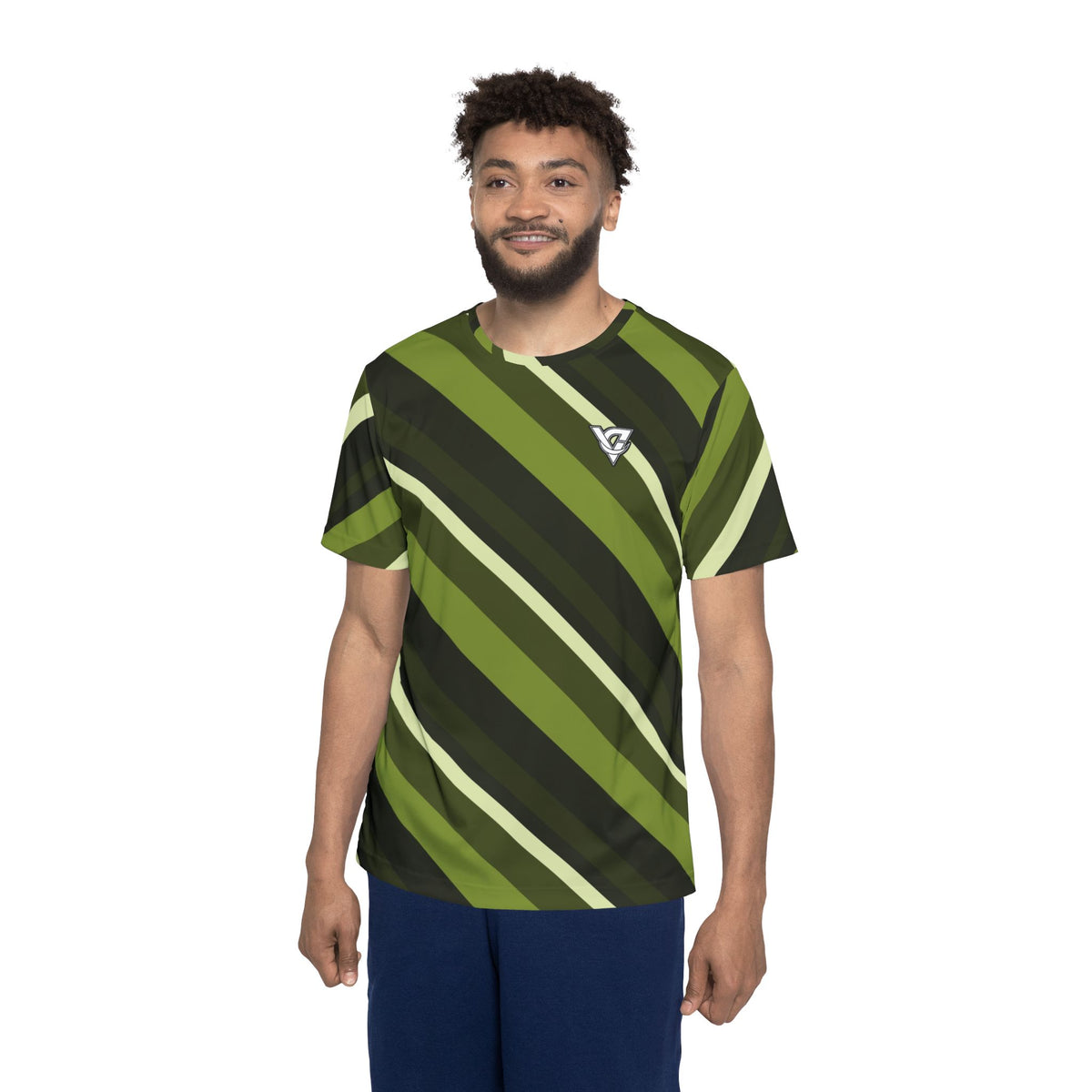 Olive Stripe Multipurpose Athletic Shirt