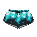 Women's Aqua Magma Relaxed Shorts — All-Over Print Running & Workout Shorts